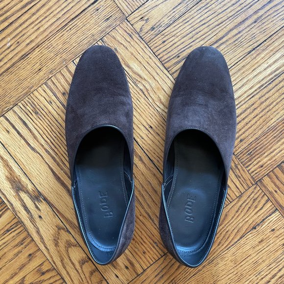 Bode Brown Suede Slippers, size 42 - Picture 6 of 9